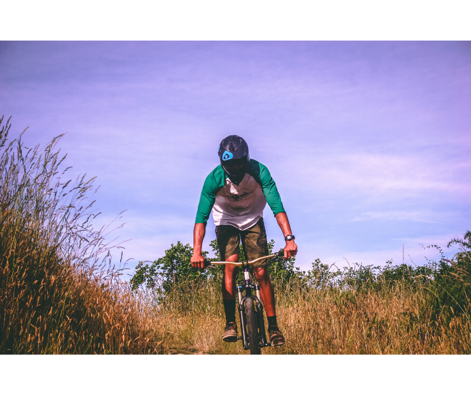 Cyclist on mountain bike