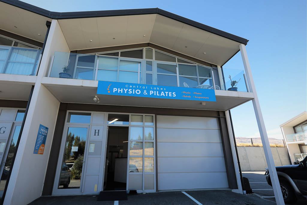Central Lakes Physio & Pilates clinic exterior at 21H Gordon Road, Wānaka
